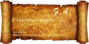 Fleischer Anett névjegykártya