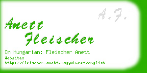 anett fleischer business card